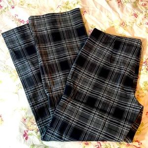 Zinc Plaid Grey/Black womens crop pant